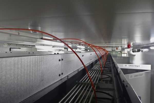 VESDA installation in a switchroom for Tropicana gold mine. Sampling air from HV switch gear and forming part of a special hazards installation utilising condensed aerosol generators.